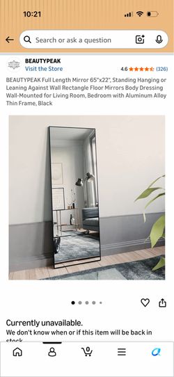 Floor length mirror