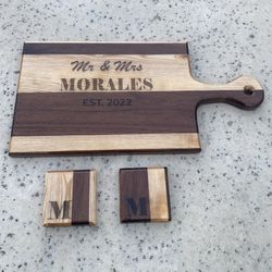 Custom Cutting Board And Coasters