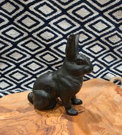 ANTIQUE CAST IRON RABBIT BANK