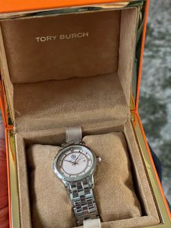 Tory Burch Silver Women's Watch with Box