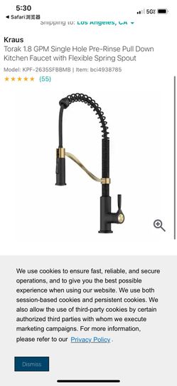 Kraus KPF-2635SFBBMB Single Handle Commercial Style Kitchen Faucet