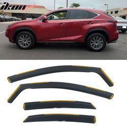 Fits 2015-2021 Lexus NX300h In-Channel Window Visors Vent Rain Guards Deflectors PC