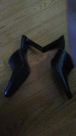 Leather Black Designer Shoes sz 10 M