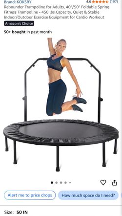 Rebounder Trampoline for Adults, 40"/50" Foldable Spring Fitness Trampoline