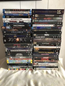 DVD Few Blu Rays Mostly $2 Each,Last 2 Pics $5 Each Third Pic Are New Sealed In Plastic All For $70,Some Have Some Scratches But Playable 