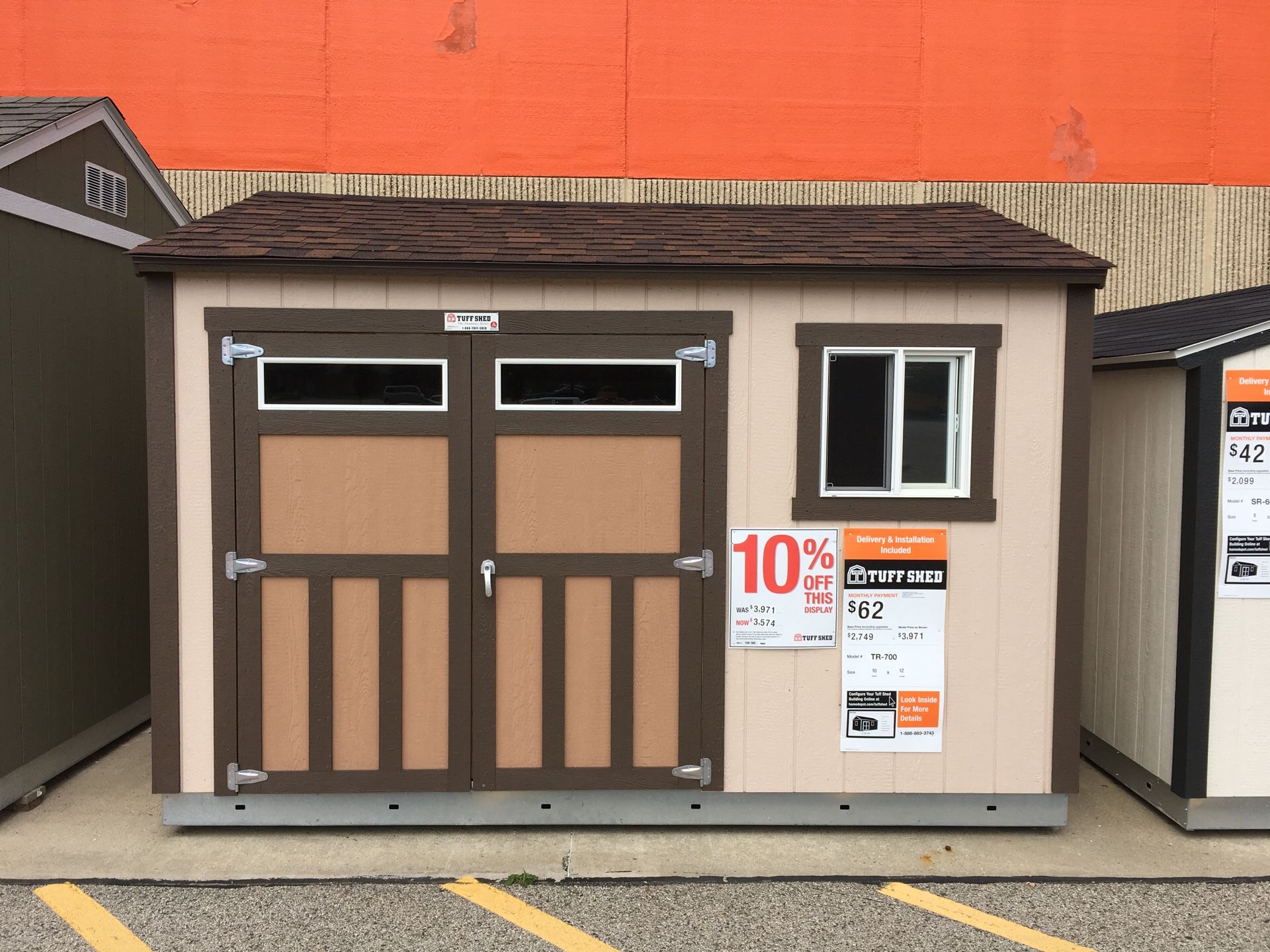 Tuff Shed TR-700 10x12 Was $3971 Now $3376