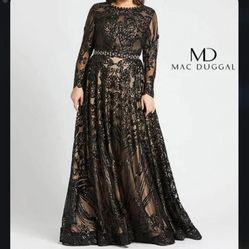 Mother Of The Bride Gown  Mac Duggal  Black And Gold 