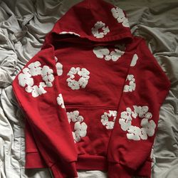 Red Denim tears Hoodie