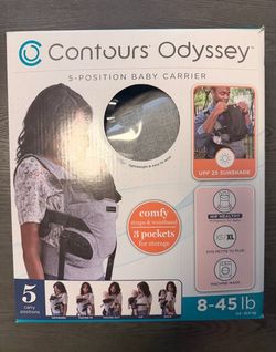Contours odyssey 5 position baby carrier grey
