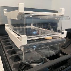 2 Adjustable Pull Out Fridge Drawers