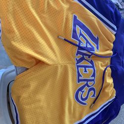 Lakers just don shorts