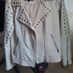 Steve madden Women Leather Jacket L Size 