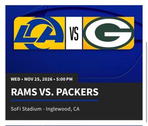 Rams vs Packers 4 tickets
