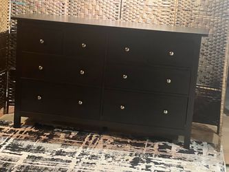 Ikea Hemnes black 8 drawers solid wood dresser