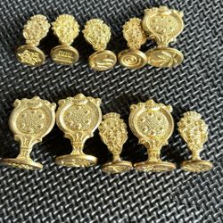 Ten Metal Wax Seals - Variety