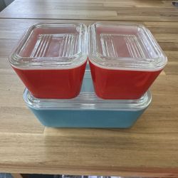 PYREX: VIntage, Refrigerator Dish and Fridgie Dishes, with LIDS, 1940-60’s