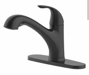 Glacier Bay Market Single-Handle Pull-Out Sprayer Kitchen Faucet in Matte Black