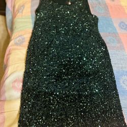 Absolutely Gorgeous Green Sequins Dress 