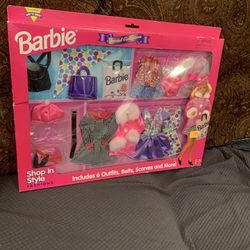 Vintage 90’s Shop In Style Fashions Barbie 6 Outfits Clothing & Accessories
