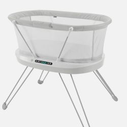 Fisher-Price Luminate Bassinet Baby Bedside Crib with Sound Detection plus Lights and Music
