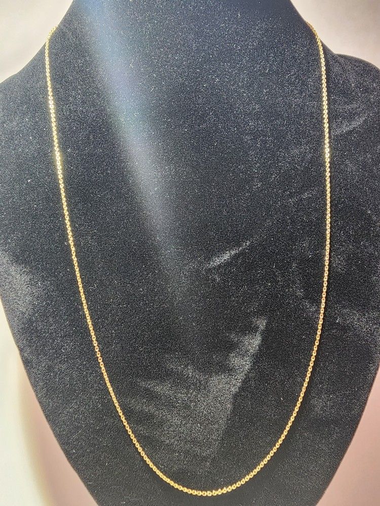 10kt Solid Cable Necklace