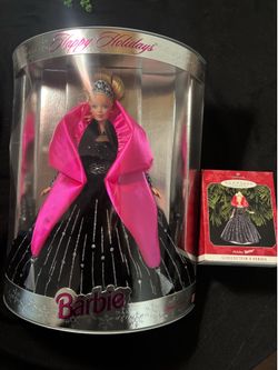 Happy Holidays 1998 Barbie with Ornament NIB