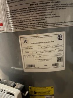 Commercial-grade A.O. Smith 40-gallon natural gas water heater