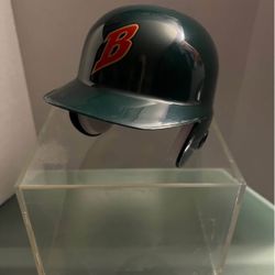 Buffalo Bisons Triple AAA Baseball Green Mini Plastic Helmet In A Plastic Case
