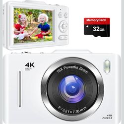 Digital Camera 4K 48 Megapixels Black/White