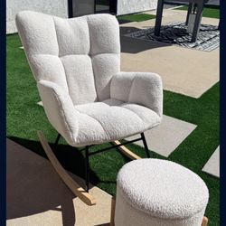Cute Rocking Chair With Foot Rest With Storage 