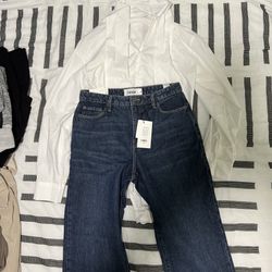 Dynamite Denim And Cider Satin Blouse New