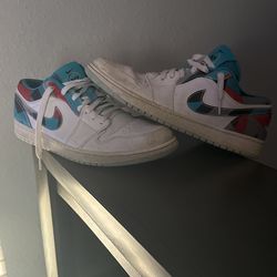 jordan 1 retro lows….. white/blue
