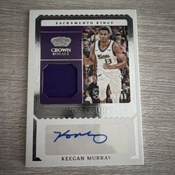 2023-24 Panini Crown Royale - Kings Court Jersey Auto Keegan Murray /99 