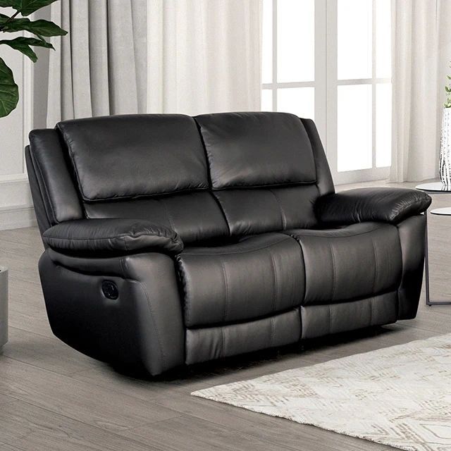 Black Leather Recliner Sofa Recliner Loveseat Set