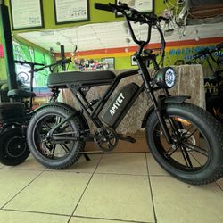 AMYET G60 Peak 1500W Electric Bike, 20" Fat Tire E-Mountain Bikes, 48V 20Ah 32MPH Ebike for Adults Full Suspension.RANGE 30Miles -70(pas)