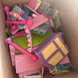 Box Of Legos Pink And Pastels