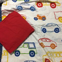 Twin Boys Duvet Cover with Fitted Sheet