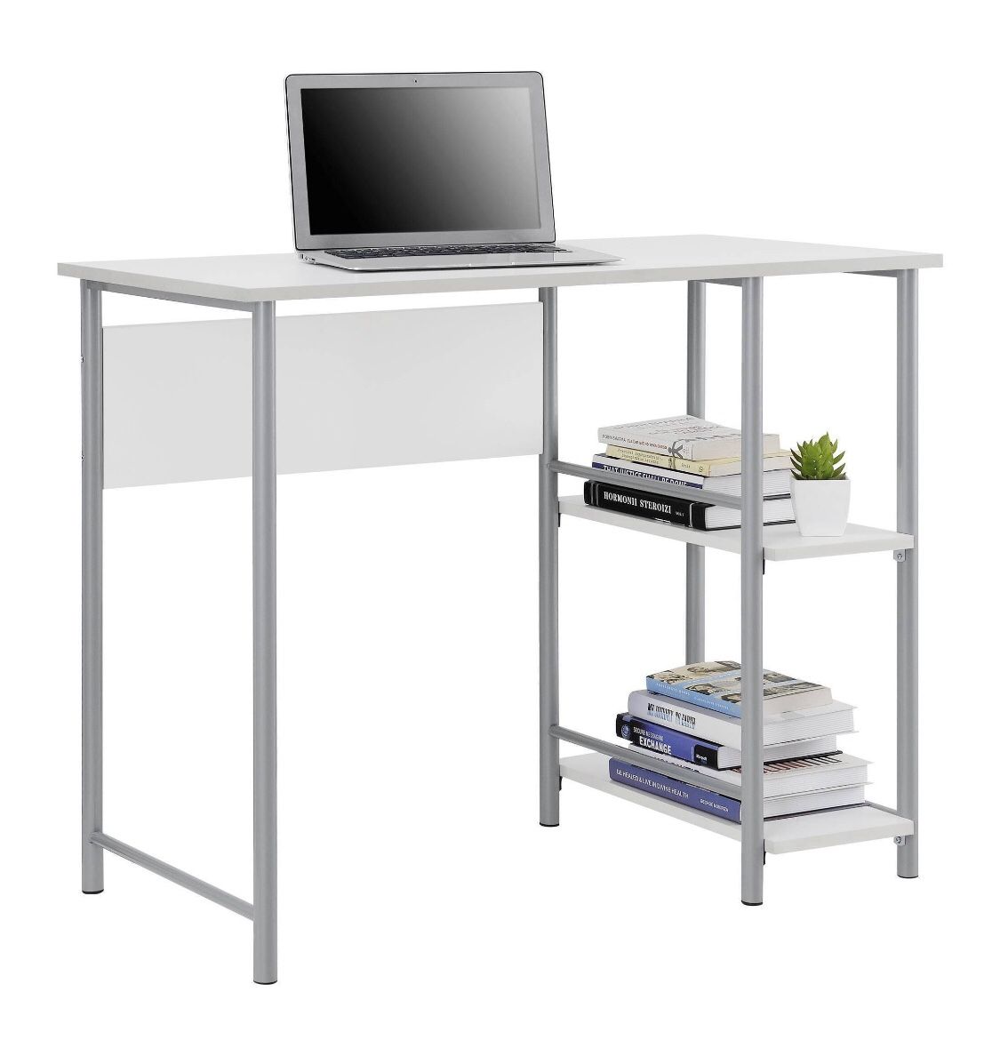 Small white/silver study desk