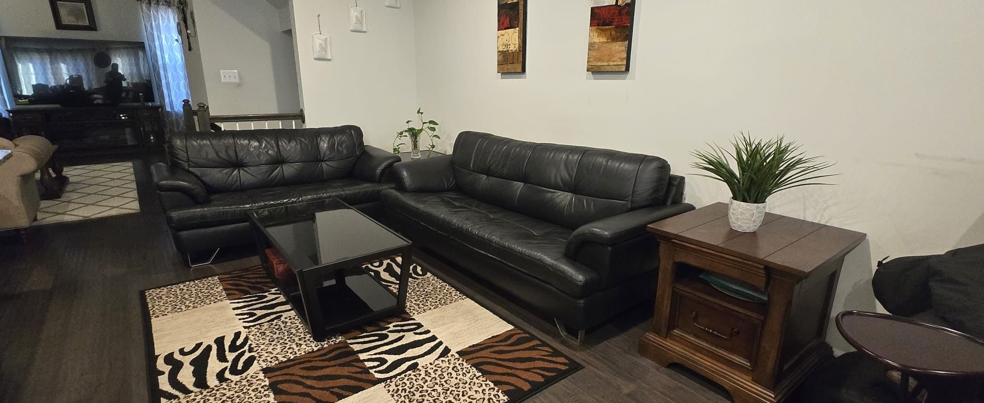 Black Leather Sofa