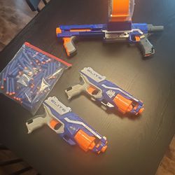 3 NERF Guns 
