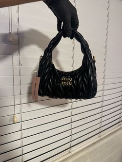 Black Mui Mui purse new with box  comes with short and longer strap