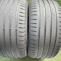 Tires 285/35/20 Bridgestone Turanza Two tires foam inside 70% left remaining good price