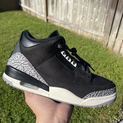 Jordan Retro 3 Noir - Size 10M/11.5W - No Box - Lightly Used