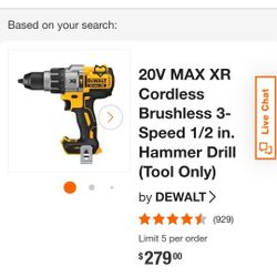 Dewalt Hammer Drill Tool Only