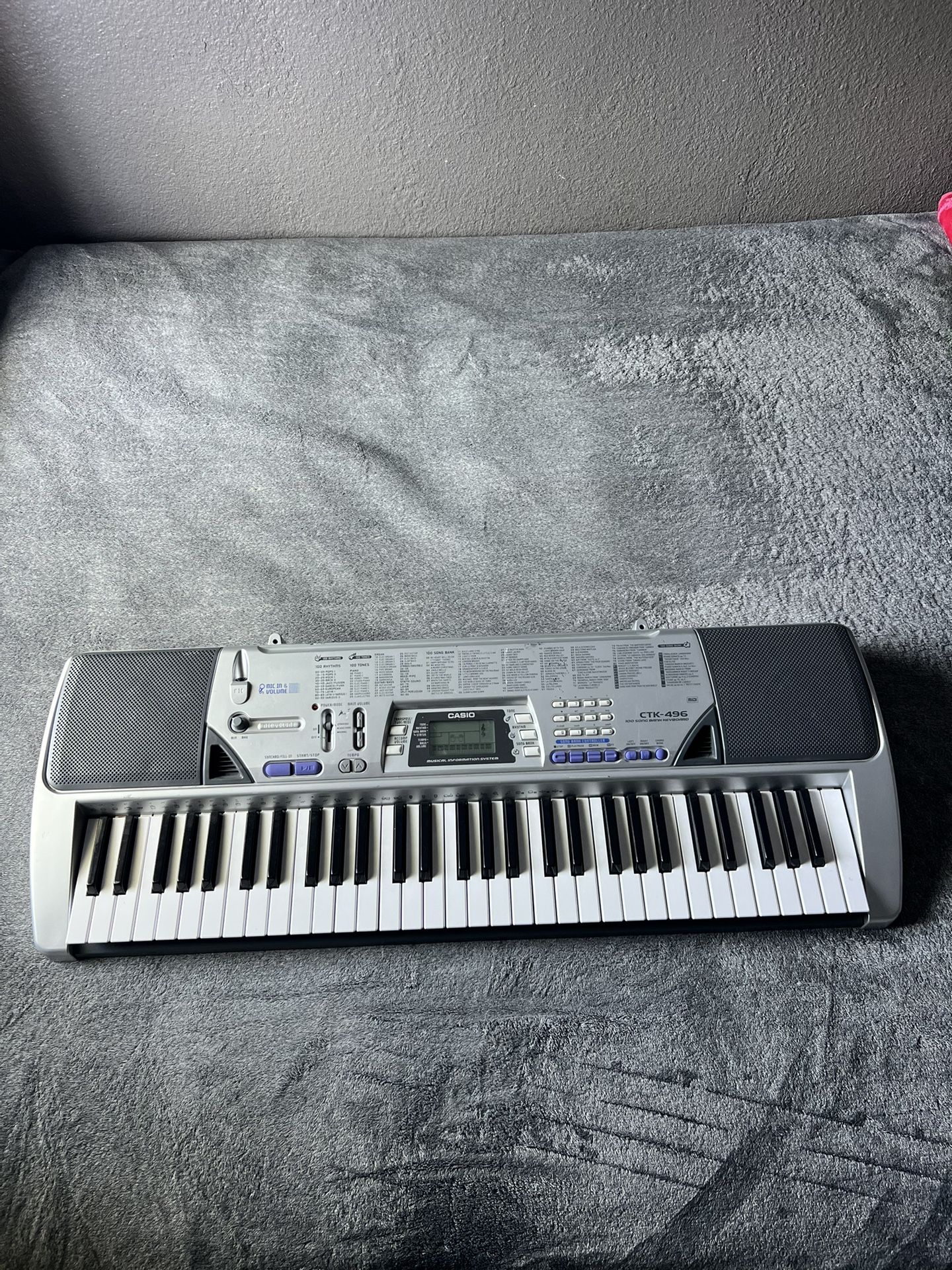 Casio CTK-496 100 Song Bank Electronic Key Board