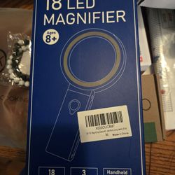 30X 40X Magnifying Glass with Light and Stand, Foldable Handheld Magnifying Glass 18 LED Illuminated Lighted Magnifier for Macular Degeneration, Senio