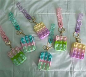 PUSH POP KEYCHAIN With Coin Bag 2 in 1