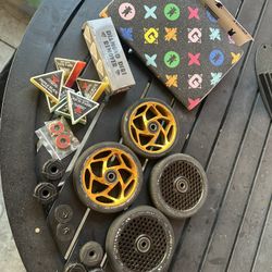 Assorted Scooter Parts – Wheels, Griptape, Wax & More