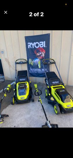 Ryobi 20inch 40v push mower bundles w weedeater