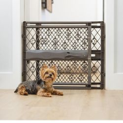 MYPET North States Paws Portable Pet Gate: 26-40" Wide. Pressure Mount. No Tools Needed. Made in USA, 23" Tall, Expandable, Durable Dog Gates for Door
